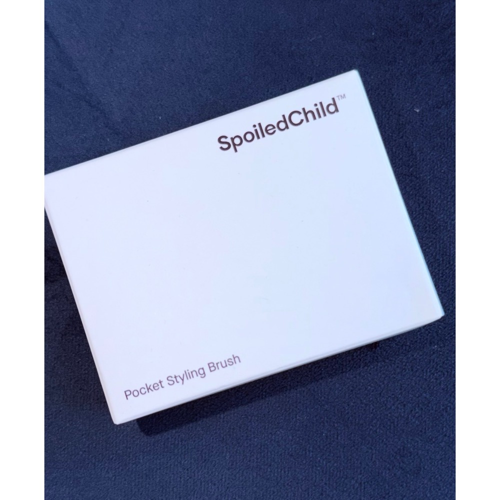 SpoiledChild Pocket Styling Brush White Portable Travel Detangling Hair Brush